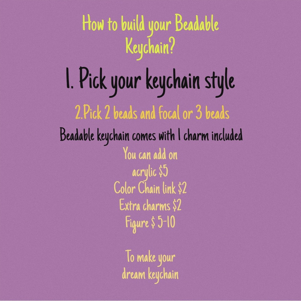 Beadable keychain - Picture 3 of 5